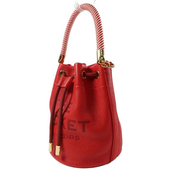💎✨BEAUTIFUL✨💎Authentic MARC JACOBS Bucket Bag 2-Way Shoulder Bag Red - Picture 4 of 15